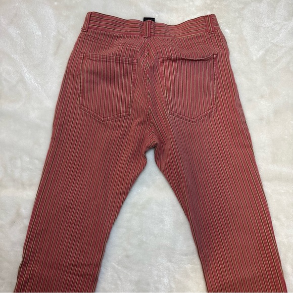The Limited Vintage Pinstripe Red Straight Leg Jeans Size 0 - Picture 7 of 11